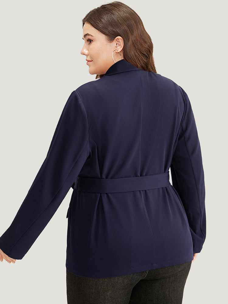 Button Through Belted Blazer