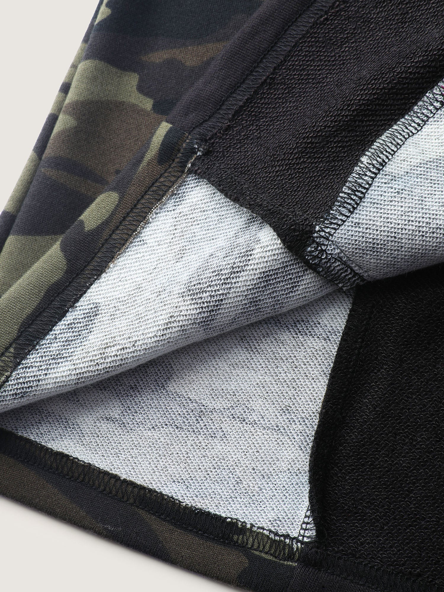 Camouflage Print Contrast Zipper Jacket