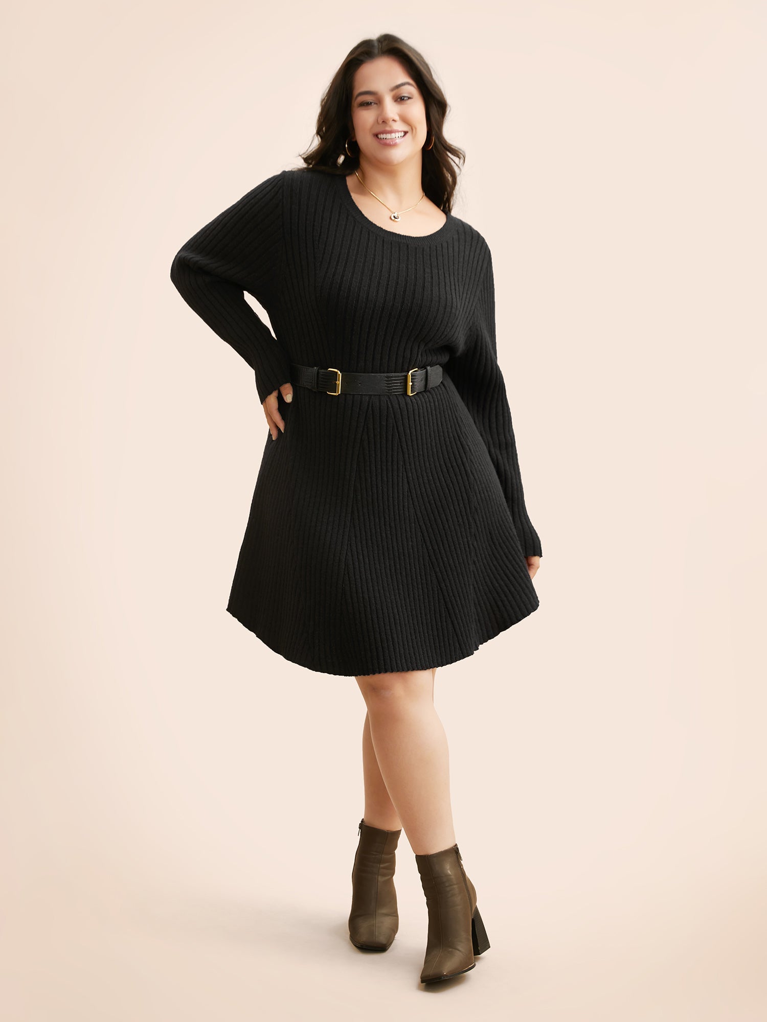 Supersoft Essentials Pit Strip Wool Sweater Dress