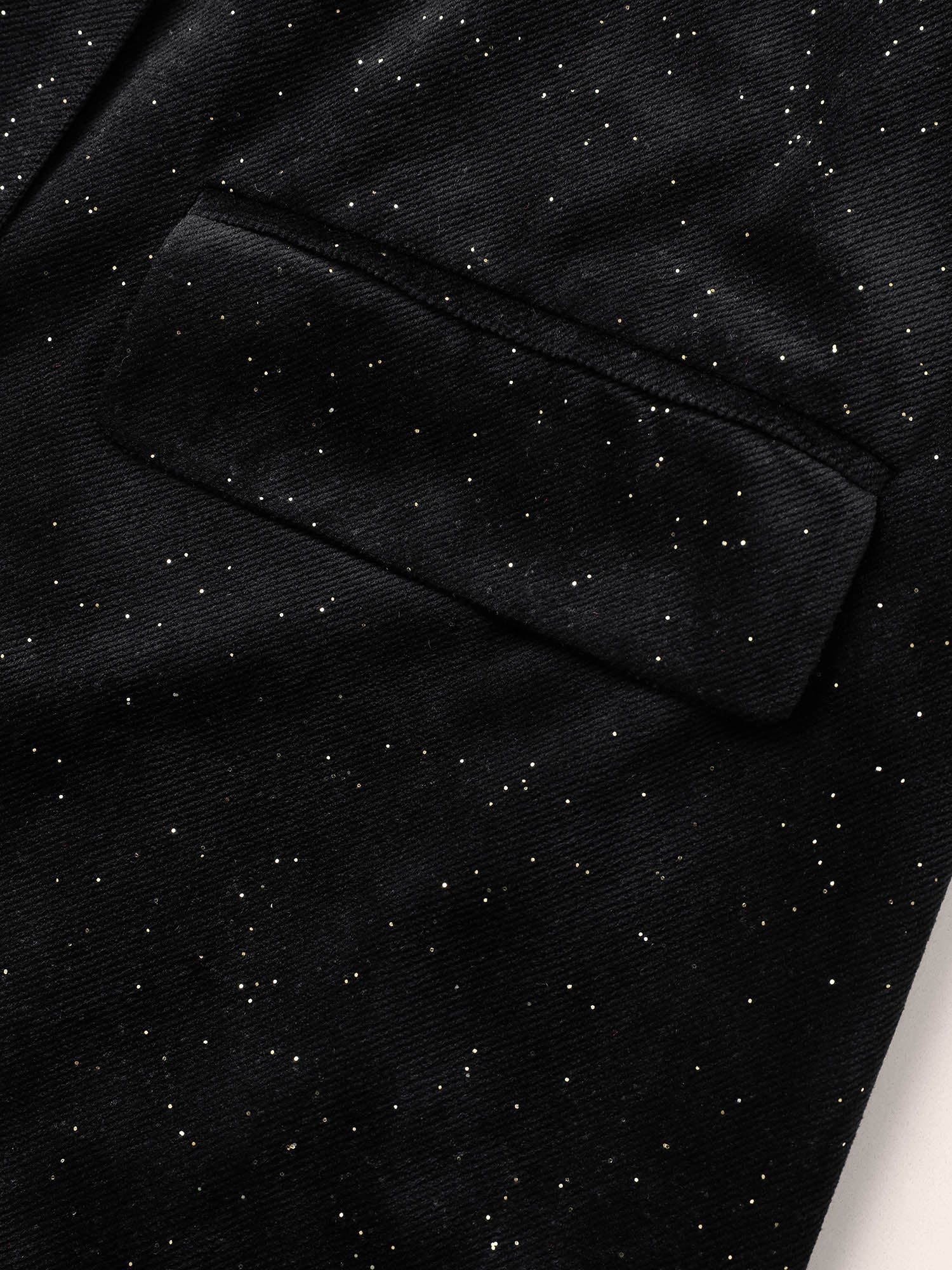 Galaxy Glitter Pocket Suit Collar Blazer