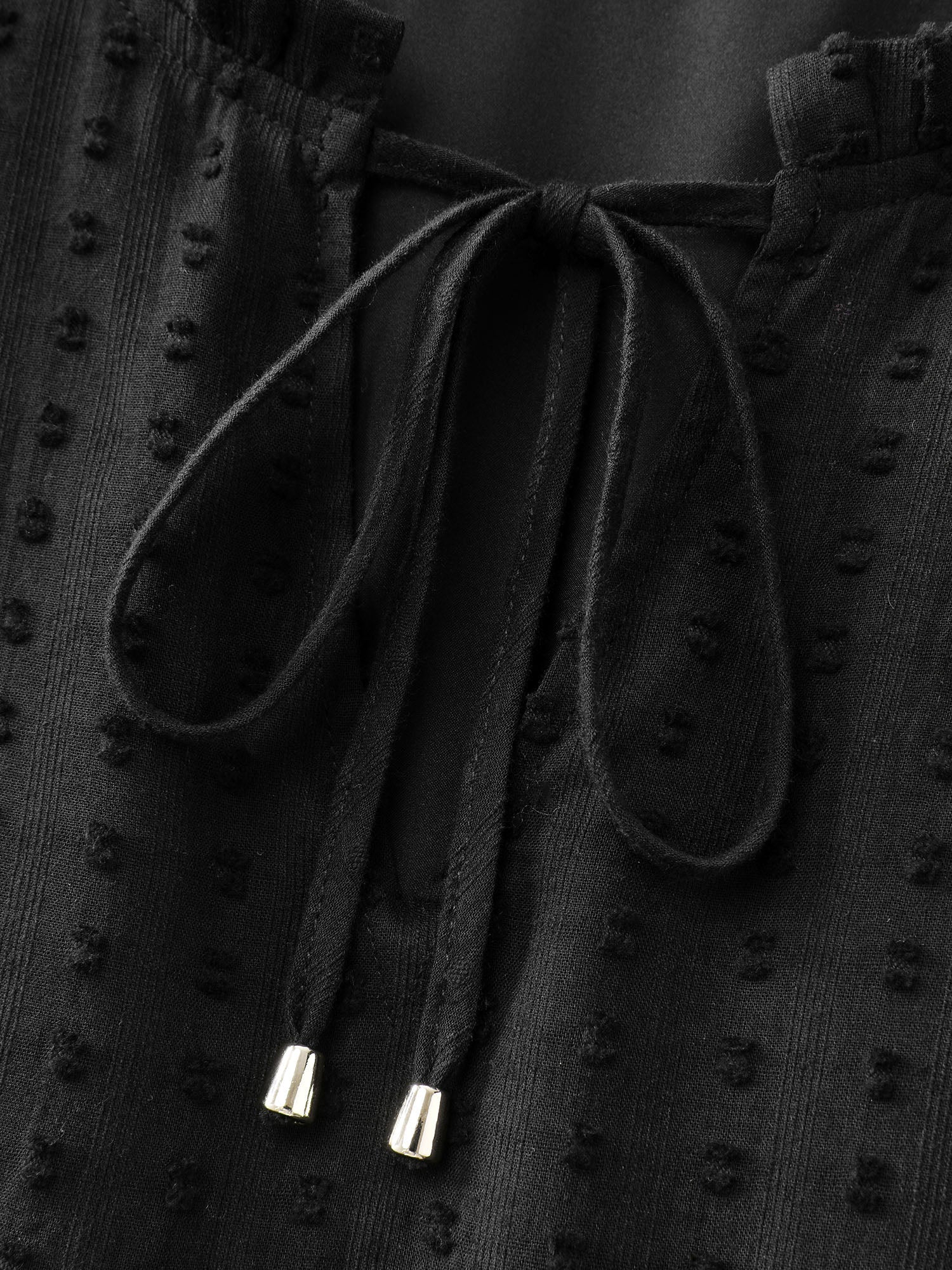 Ruffled Tiered Drawstring Neckline Maxi Dress