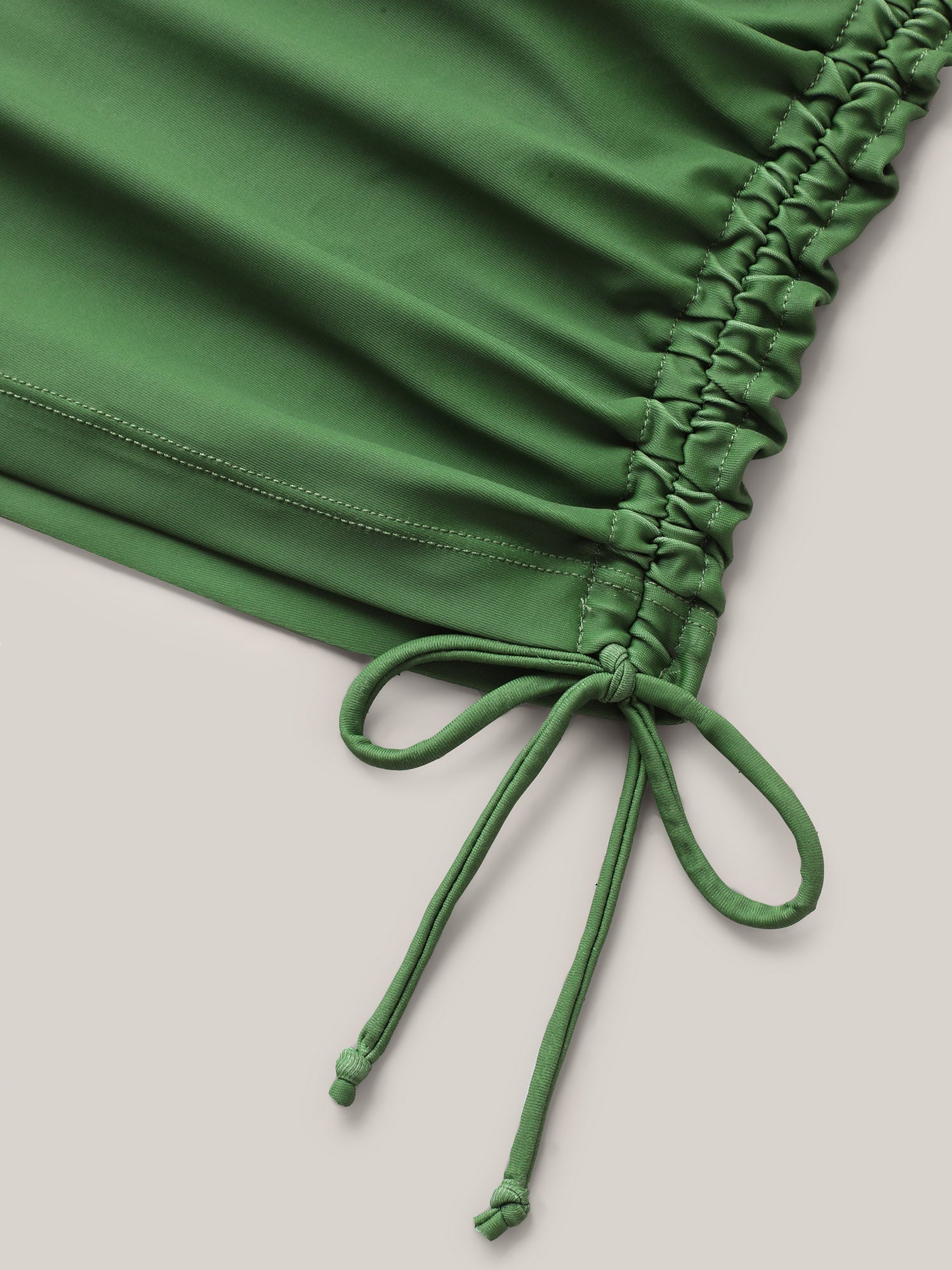 Floral Print Side Drawstring Swim Top