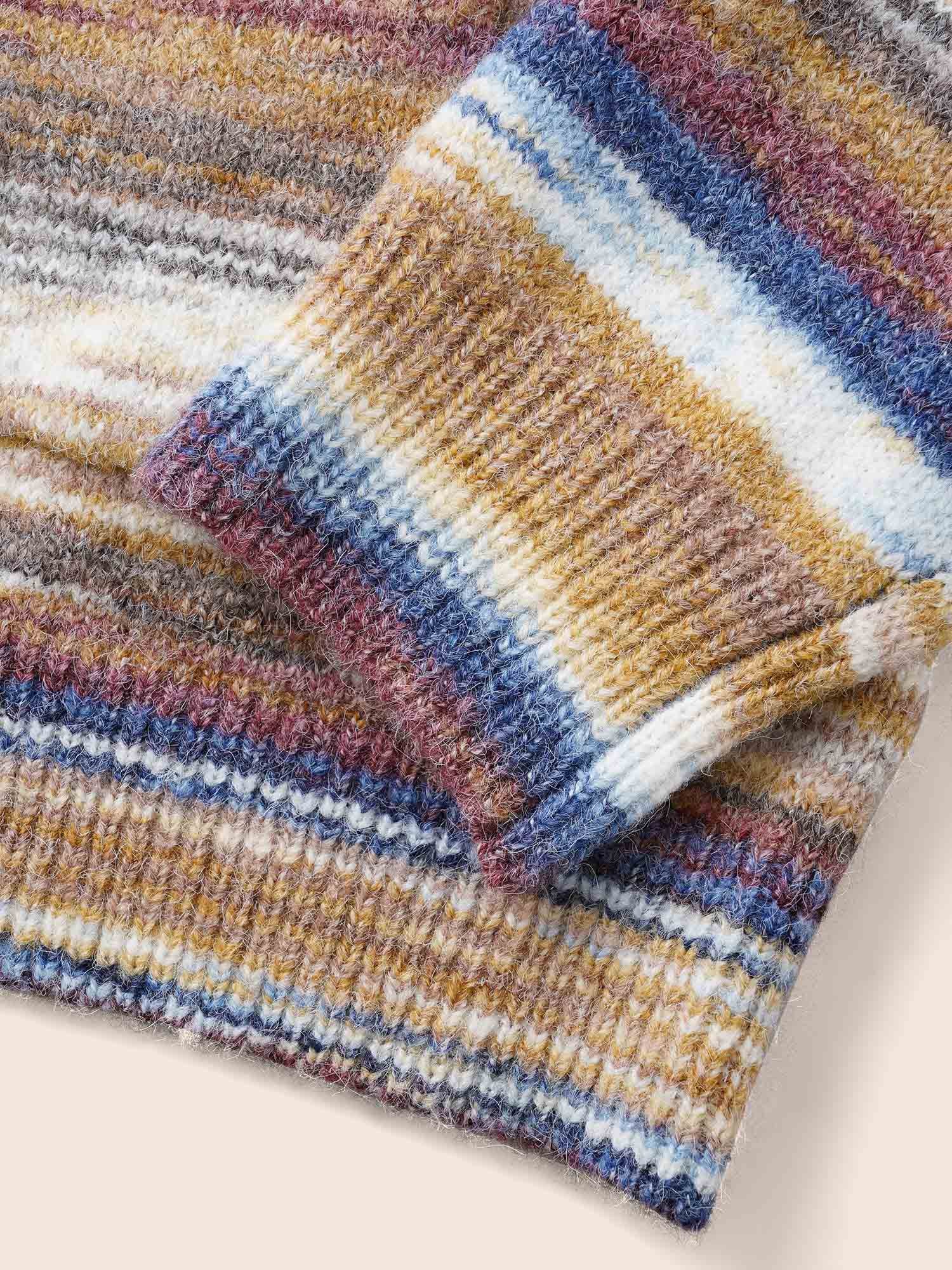 Heather Contrast Open Front Pocket Cardigan