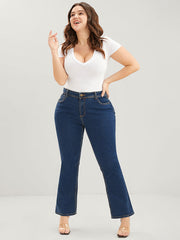Bootcut Slightly Stretchy High Rise Dark Wash Jeans