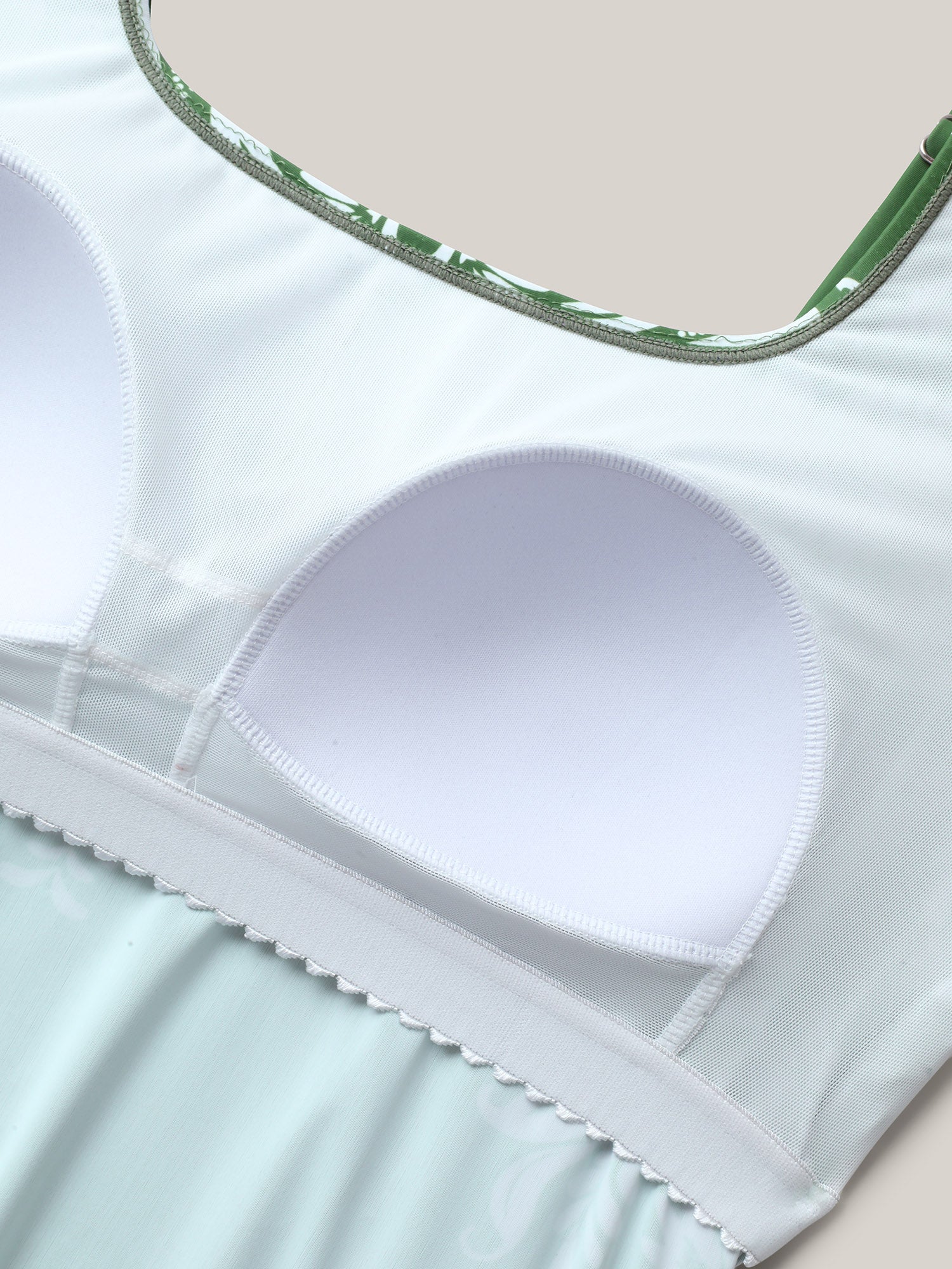 Floral Print Side Drawstring Swim Top