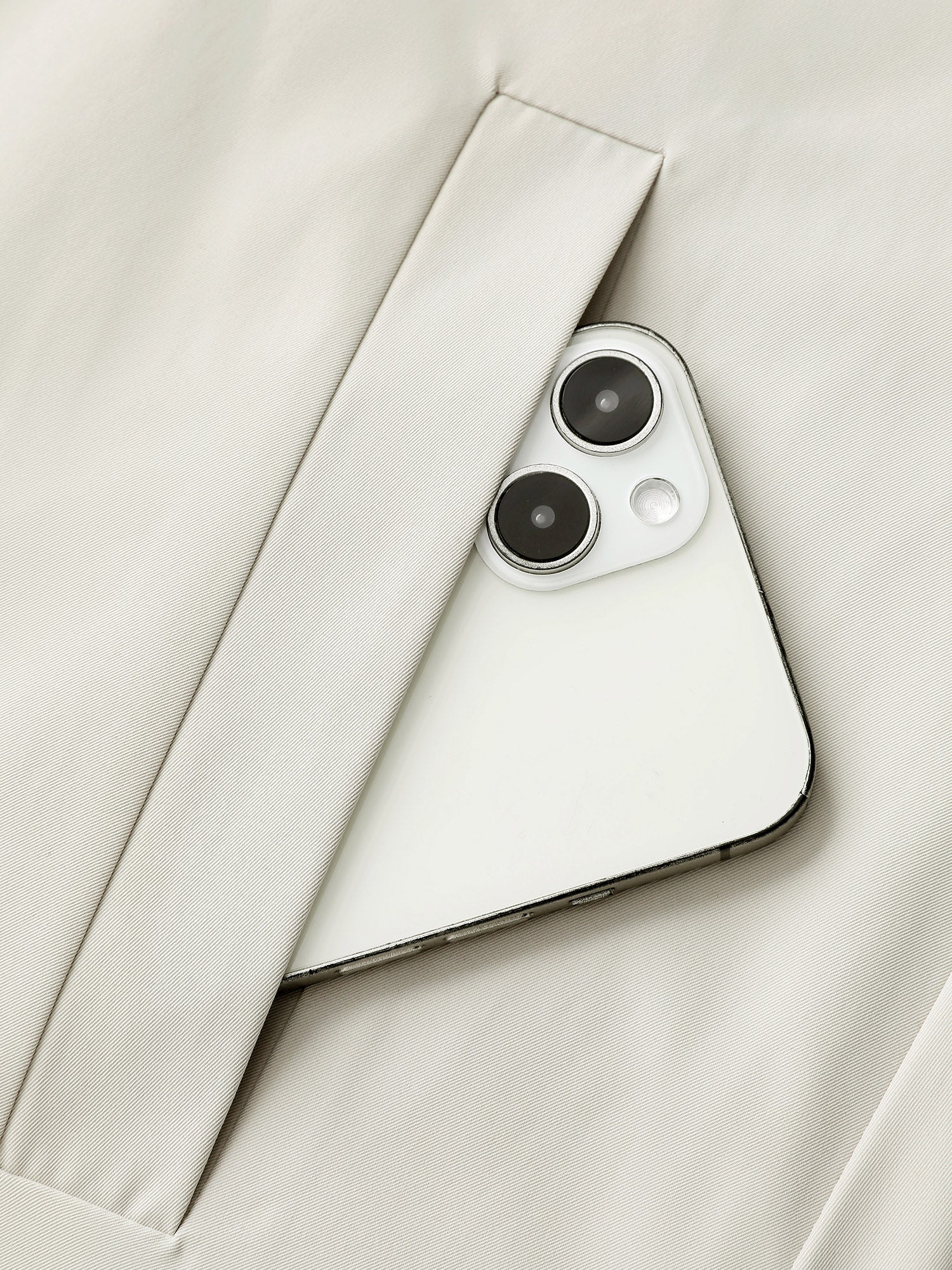 Tab Sleeve Pockets Button Jacket