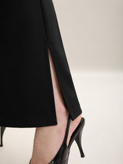Side Slit Plain Bootcut Pants