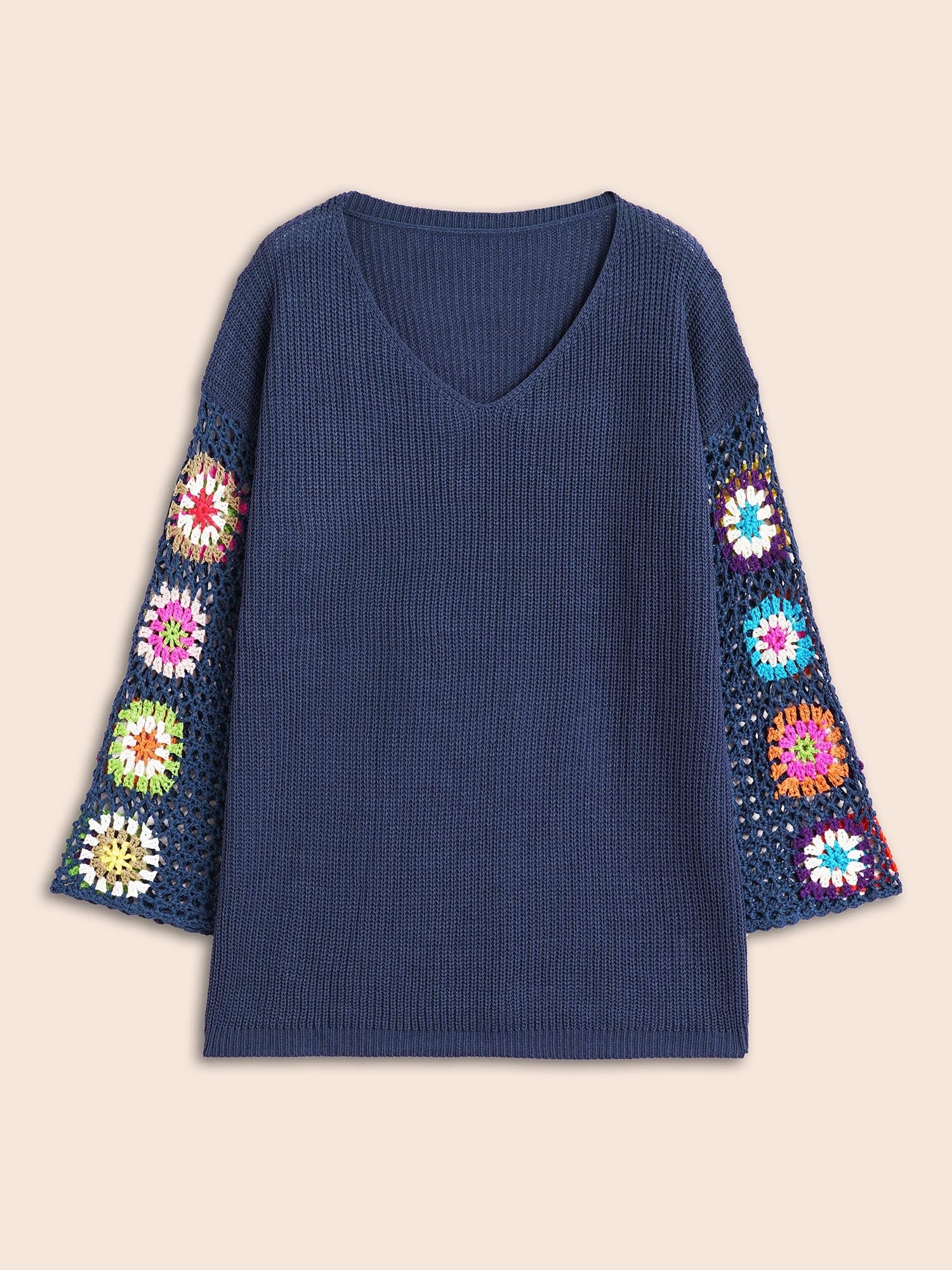 Floral Embroidered Hollow Out Pullover