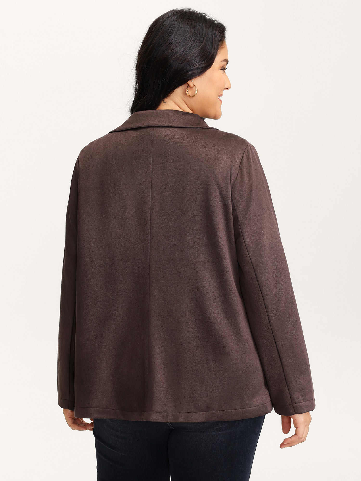 Suede Lined Button-Down Jacket