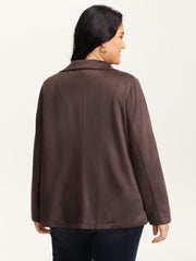 Suede Lined Button-Down Jacket