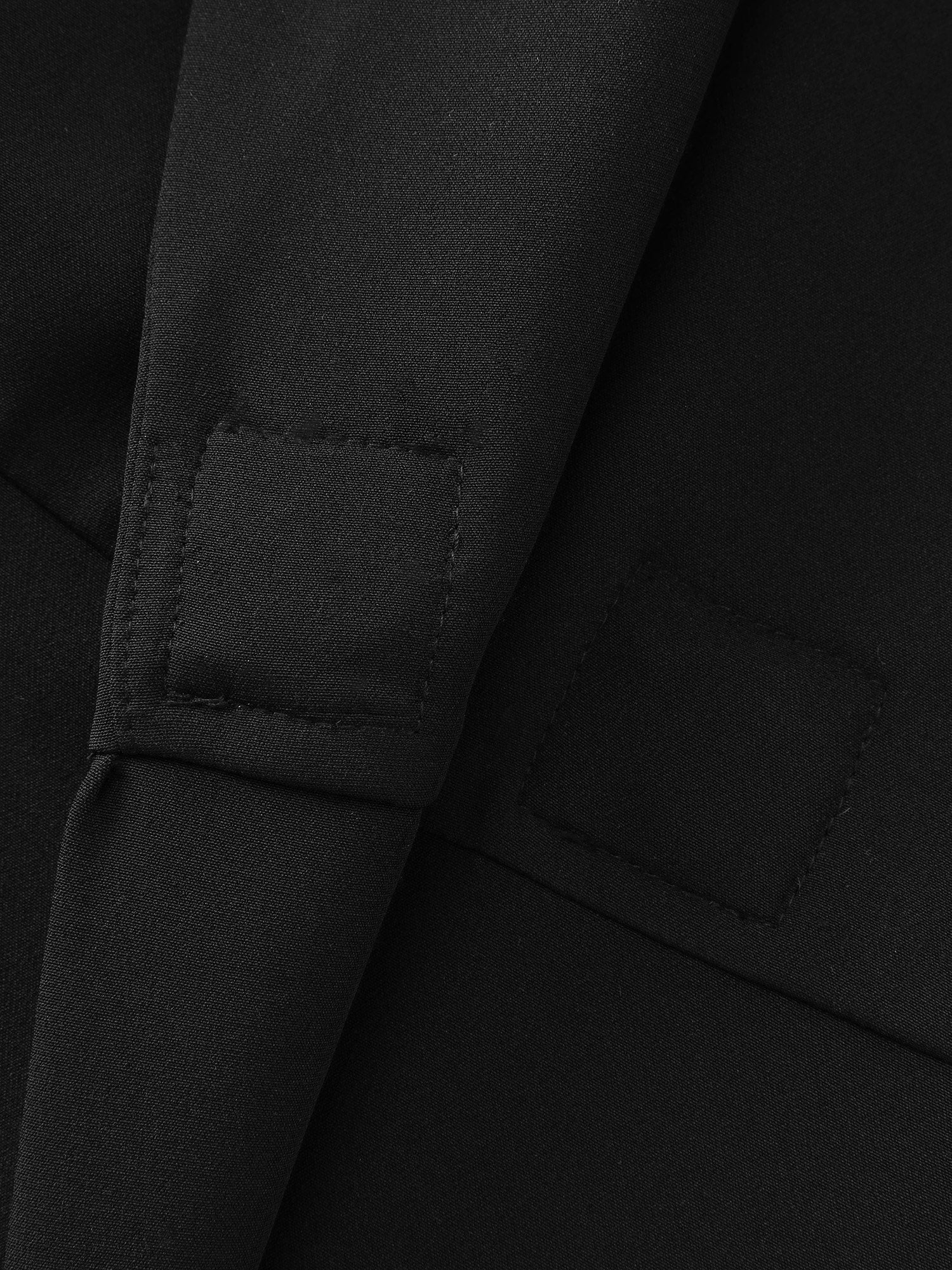 Semi Stretchy Pockets Curvy Hem Blazer