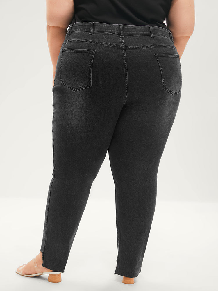 Skinny Moderately Stretchy Mid Rise Dark Wash Gap Proof Jeans